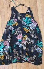 Umgee Tropical Floral Flowy Boho Sleeveless Swing Tunic Dress Size S NWT summer