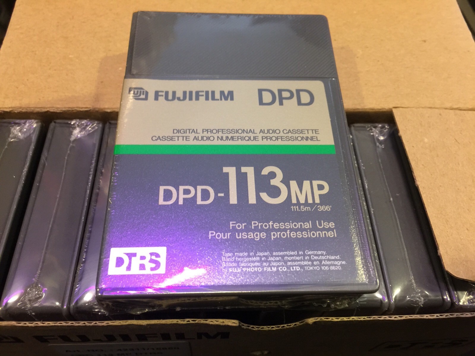 Cassette DTRS Fujifilm DPD-113MP lot de 10 bandes magnétiques haute densité pour studio