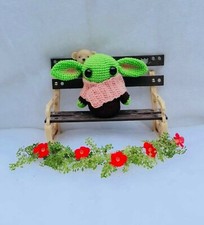 Crochet Baby Yoda Action Figure Mandalorian Kids Gift Plush Toy Free Shipping