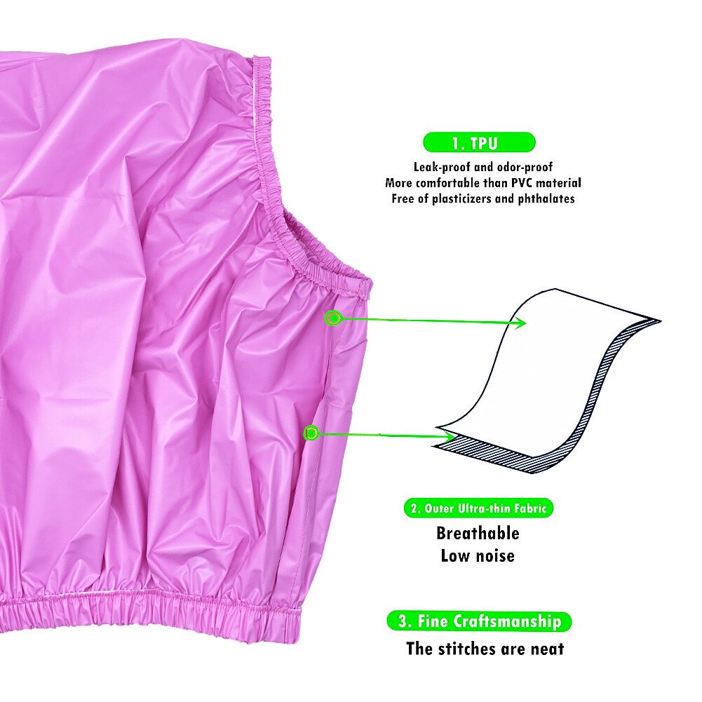 Waterproof Silence Pants Adult Diaper Cover Incontinence Vinyl Pants