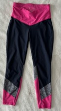 Xersion Quick Dri Fit Womens Small 7/8 Ankle Yoga Pants Navy Blue Leggings S EUC