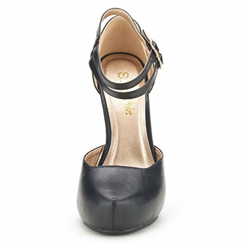 DREAM PAIRS Mary Jane Damen-Pumps hoher Absatz mandelförmige Zehenpartie doppelter Riemen Pumps Schuhe - Bild 33 von 53