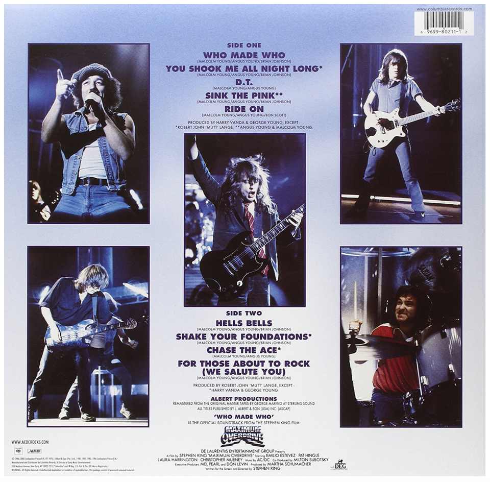 AC/DC - Who Made (Vinyl LP) • NEW • Malcolm Young, Maximum Overdrive ...