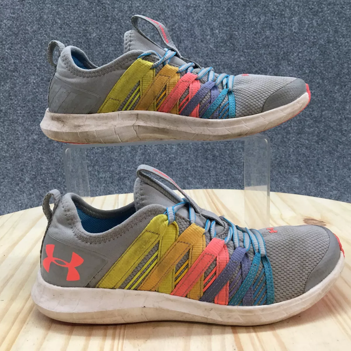 Under Armour Shoes Youth 3 Infinity Running Sneakers Grey Rainbow