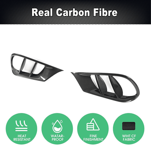 For Mercedes-Benz E Class W212 Sport REAL CARBON Fog Lamp Grill Air Vent Cover - Picture 7 of 13