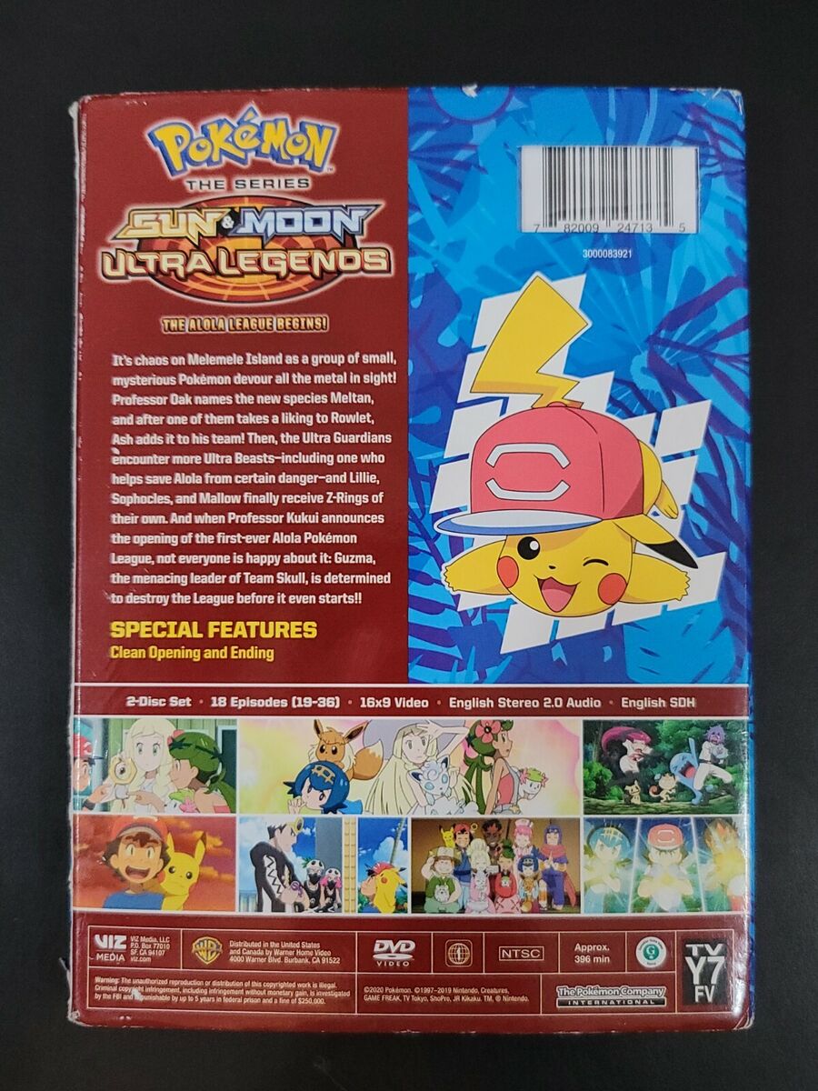 Pokemon Sun & Moon Ultra Legends The Alola League Begins DVD