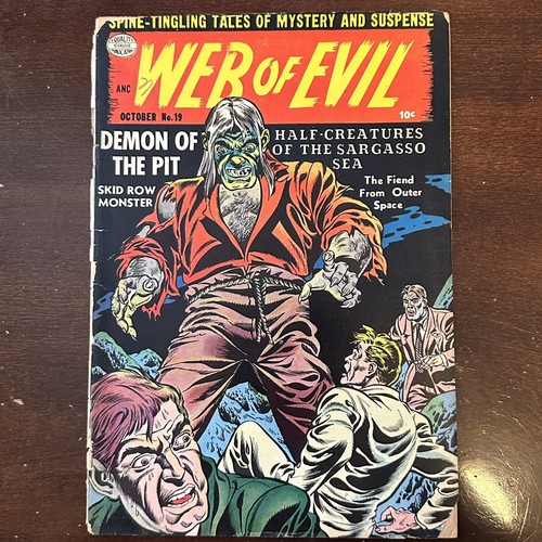 Web of Evil #19 (1954) - PCH! Golden Age Horror! Monster Cover!