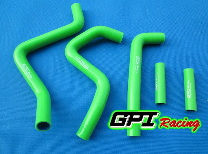 Manguera radiador silicona Kawasaki KX250 KX 250 2 tiempos 1994-2002 2000 2001 verde Foto 2 de 4