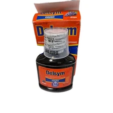 Delsym 12 Hour Grape Flavor 3oz Cough Relief Damaged Box Exp: 10/2027