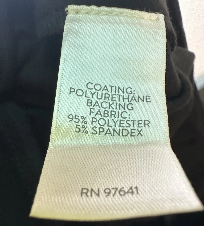 Pantalones para mujer Jill negros veganos de imitación de cuero forrados con micro vellón XL Foto 4 de 4