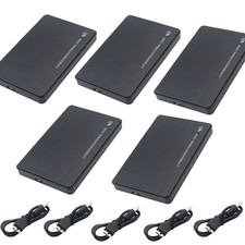 LOT 5x 2.5" SATA USB 3.0 Hard Drive Disk HDD SSD Enclosure External Laptop Case