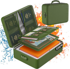 5200 F Document Organizer with Lock,Upgraded Heat Insulated Fireproof  Waterproof