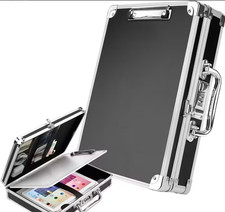 Portable Aluminium Combination Lock File Box With Handle  Secure Storage Case