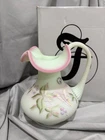 Fenton 2997VF Lotus Mist Burmese Berry & Butterfly Pitcher LE NIB 95th Anniversa