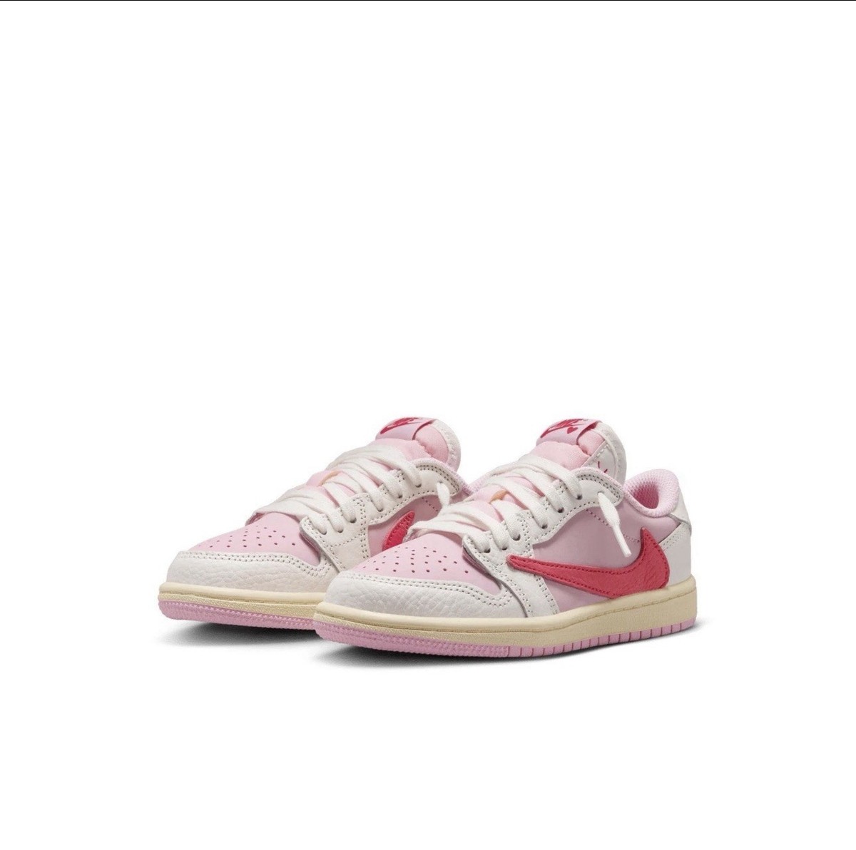 Jordan 1 Retro Low OG SP Travis Scott Sail Tropical Pink - Size 13 Ready to Ship Travis Scott X Air Jordan 1 Low Sail Tropical Pink & Shy  main image 3