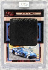 DENNY HAMLIN 2025 Panini Turn Four NASCAR Race-Used Jumbo Tire RED /25