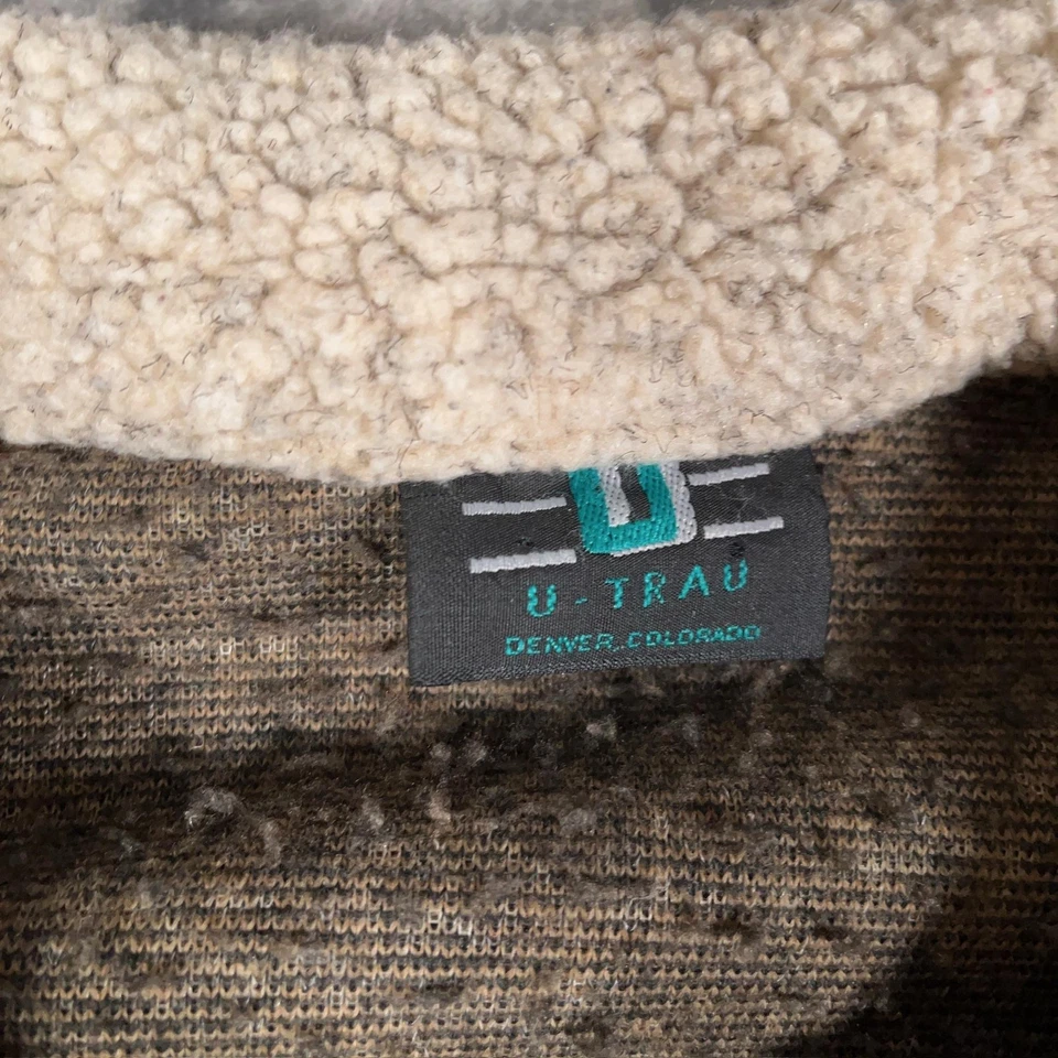 Винтажный мужской свитер Stanford Cardinal серый флисовый шерпа колледжа NCAA США 90-е - Изображение 3 из 4