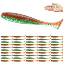 50Pcs Soft Plastic Fishing Lures and Trailer