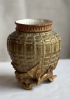 VNT Victorian Pottery Nelson McCoy Jardiniere Majolica Art Pottery Planter Pot