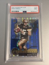 Drew Brees Rookie Card 2001 Quantum Leaf Donruss Football #202 - PSA 9 MINT. rookie card picture