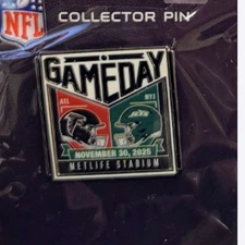 Atlanta Falcons New York Jets GAME DAY PIN 11/30/25 MetLife Stadium Exclusive!