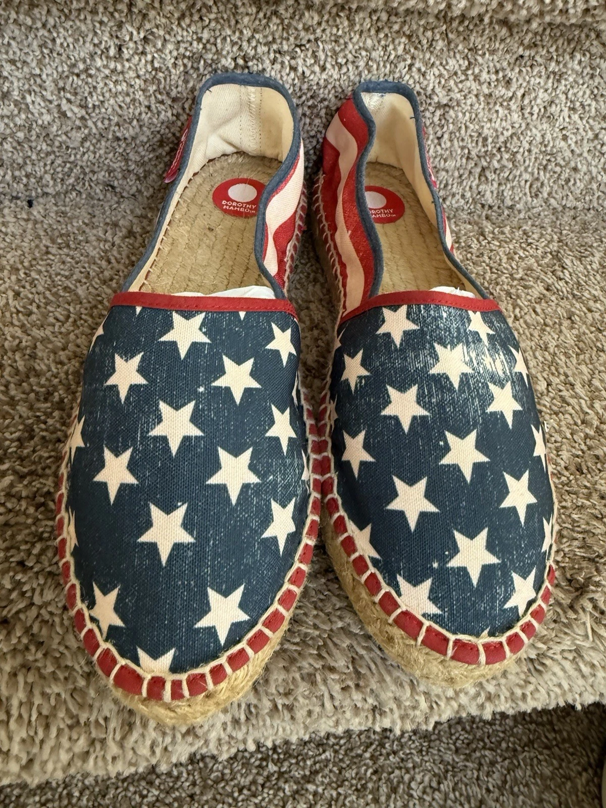 Dorothy Mambo Women’s Canvas Star Spangled Espadrilles. Size EU 41