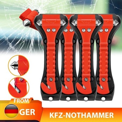 4er Nothammer mit Gurtschneider AUTO KFZ PKW Notfallhammer Glashammer Autohammer