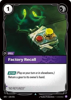 Riftbound Factory Recall (135/302) Spiritforged NM