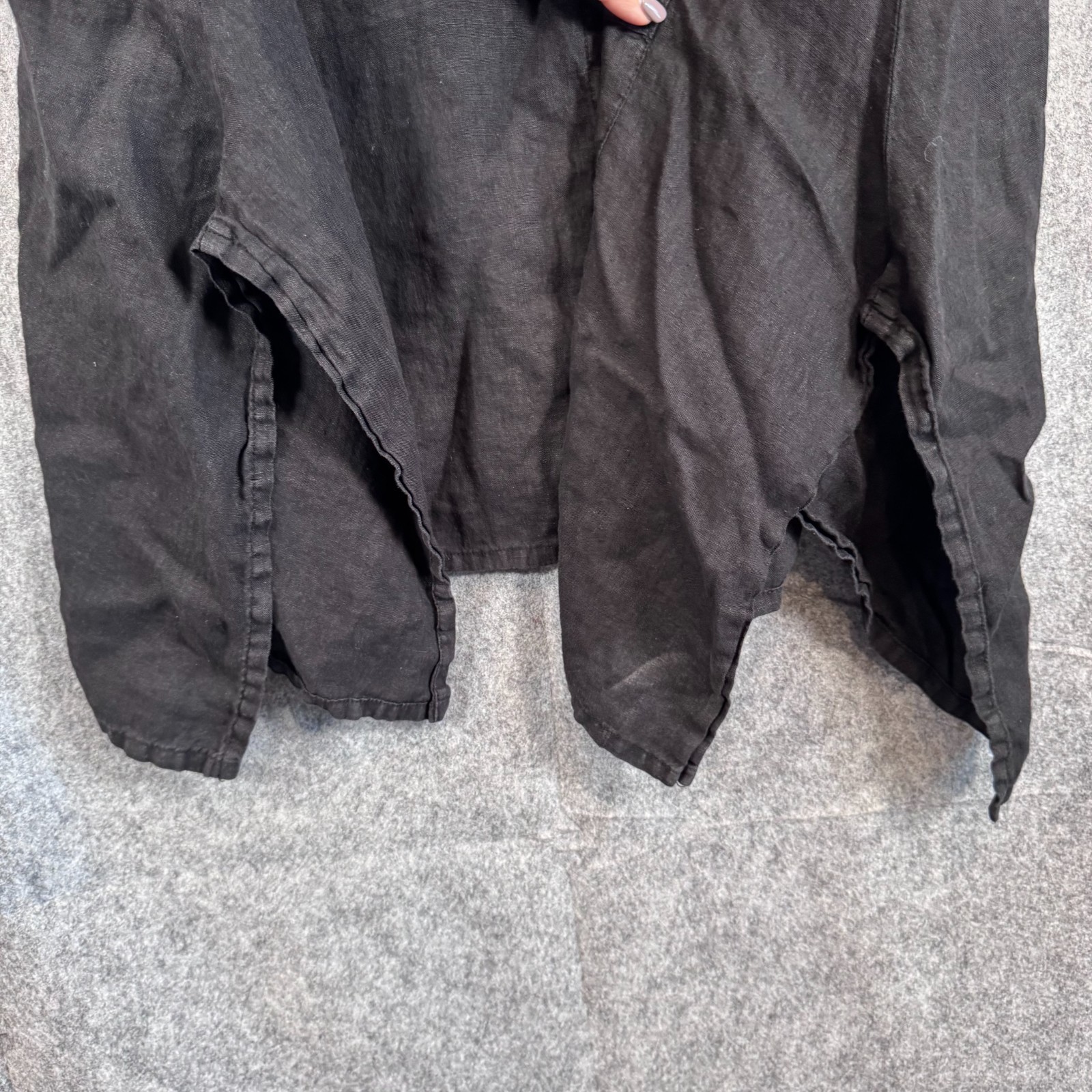 Match Point Linen Top Button Front Asymmetric Lag… - image 6