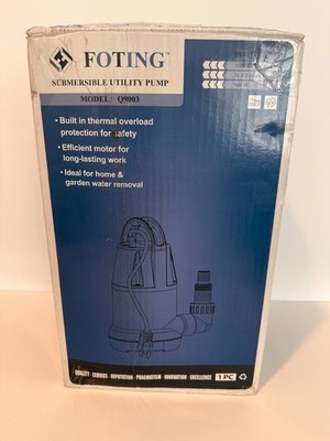 FOTING 1HP Sump Pump, 4600GPH High Flow Clean&Dirty Submersible Water Pump ...