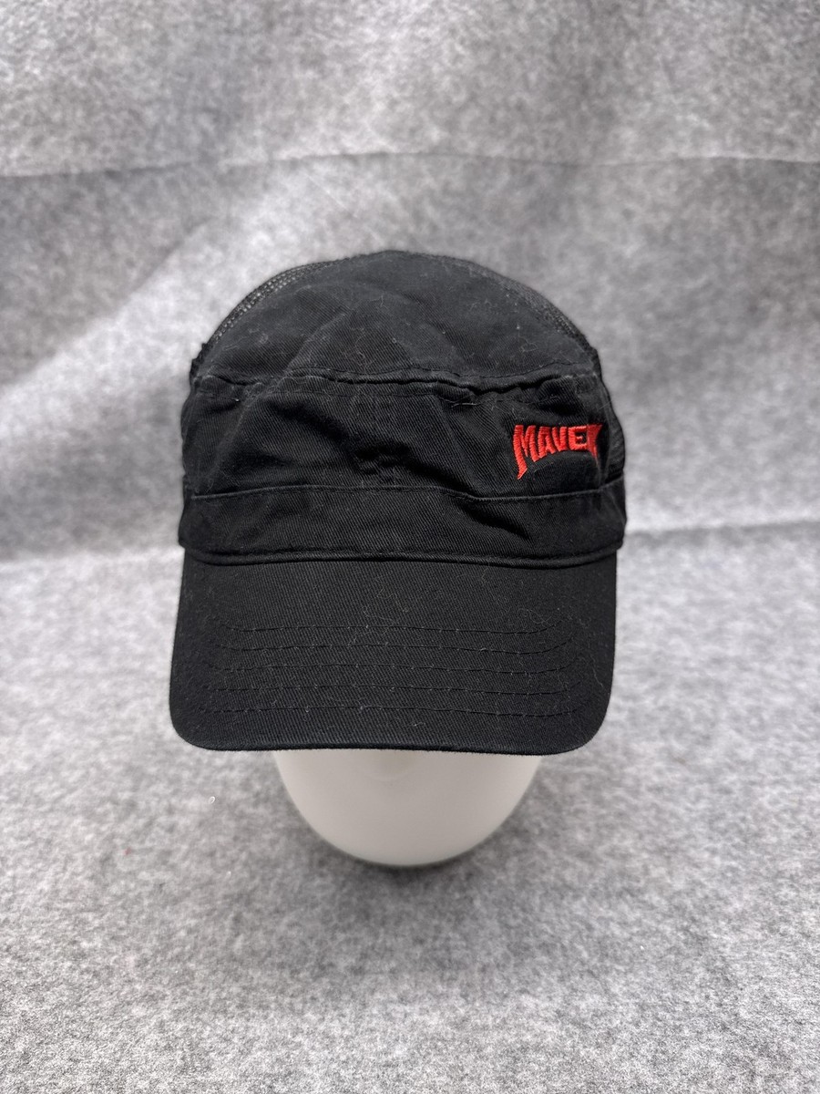Maverik Hat Cap Strap Back Mens One Size Black Mesh Lightweight Casual Summer View 2