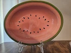 Homer Laughlin Fiesta Watermelon Pink Oval Serving Bowl Fiestaware Betty Crocker