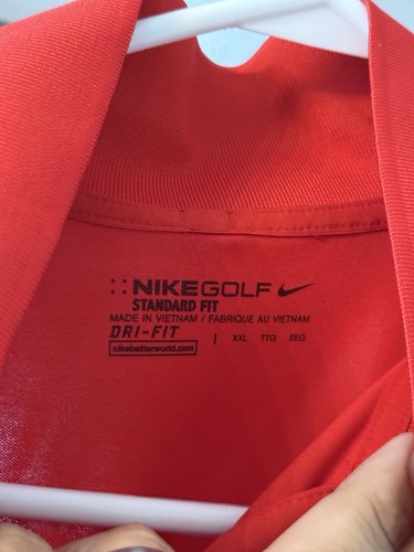 Nike Dri-FIT Polo Shirt Uomo XXL Rosso Johnnie Walker Golf Continua a camminare - Foto 3 di 4