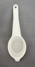 Vintage Fuller Brush Company Tea Strainer Sifter White Plastic Kitchen Utensil