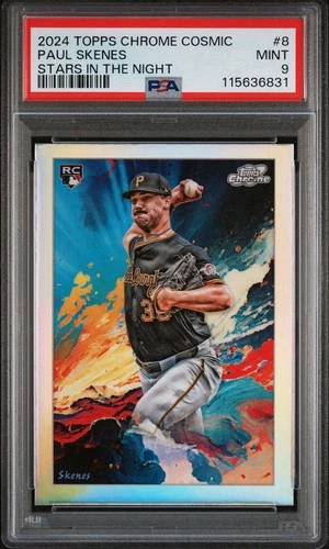 2024 Topps Chrome Cosmic Paul Skenes 8 Stars Of The Night PSA 9