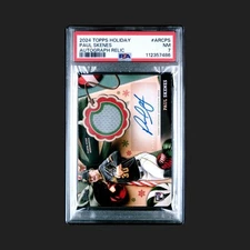 2024 Topps Holiday PAUL SKENES /50 - Auto Relic Rookie Card (RC) PSA 7