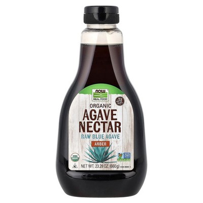 Now Foods Real Food Organic Agave Nectar Amber 23 28 oz 660 g Gluten-Free,