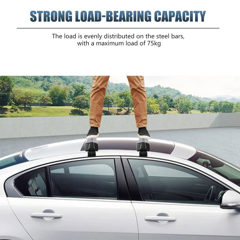 Top Roof Rack Cross Bar Luggage Carrier Black For Dodge Grand Caravan 2008-2020 Foto 4 de 4