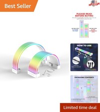 Seamless RGB Lighting Kit for PC Cables  24-Pin  GPU Compatibility  White