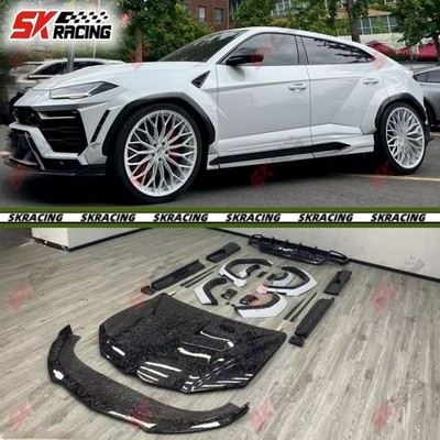 Forged/Carbon Fiber Hood Front Rear Lip Side Skirts For Lamborghini Urus 2018-22