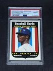 1989 Ken Griffey Jr. Baseball Cards Magazine Hand Cut Card Rookie RC PSA 8