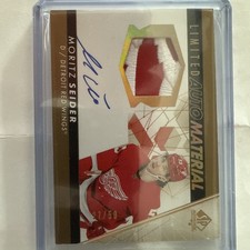 MORITZ SEIDER 2022-23 SP AUTHENTIC HOCKEY LIMITED AUTO MATERIAL /50 - RED WINGS