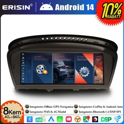 8.8” 128GB Android 16 Autoradio GPS DAB+ BMW 3er E90 E91 5er E60 E61 6er E63 E6 - Bild 1 von 4