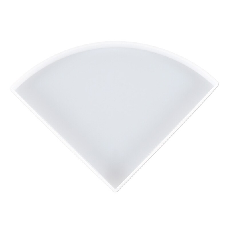 Epoxy Resin Fan Shelf Tray Silicone Mold for Display Stand  
