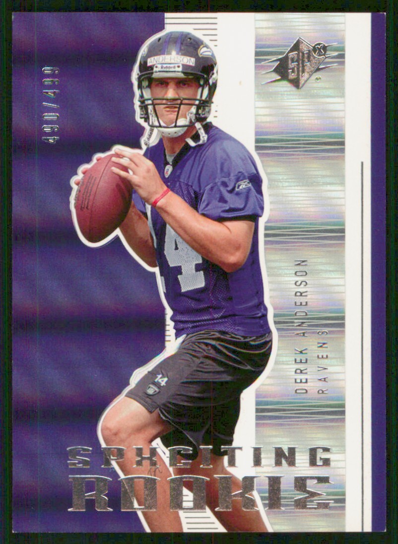2005 SPx Spxciting Rookie Derek Anderson RC #180 Baltimore Ravens | eBay