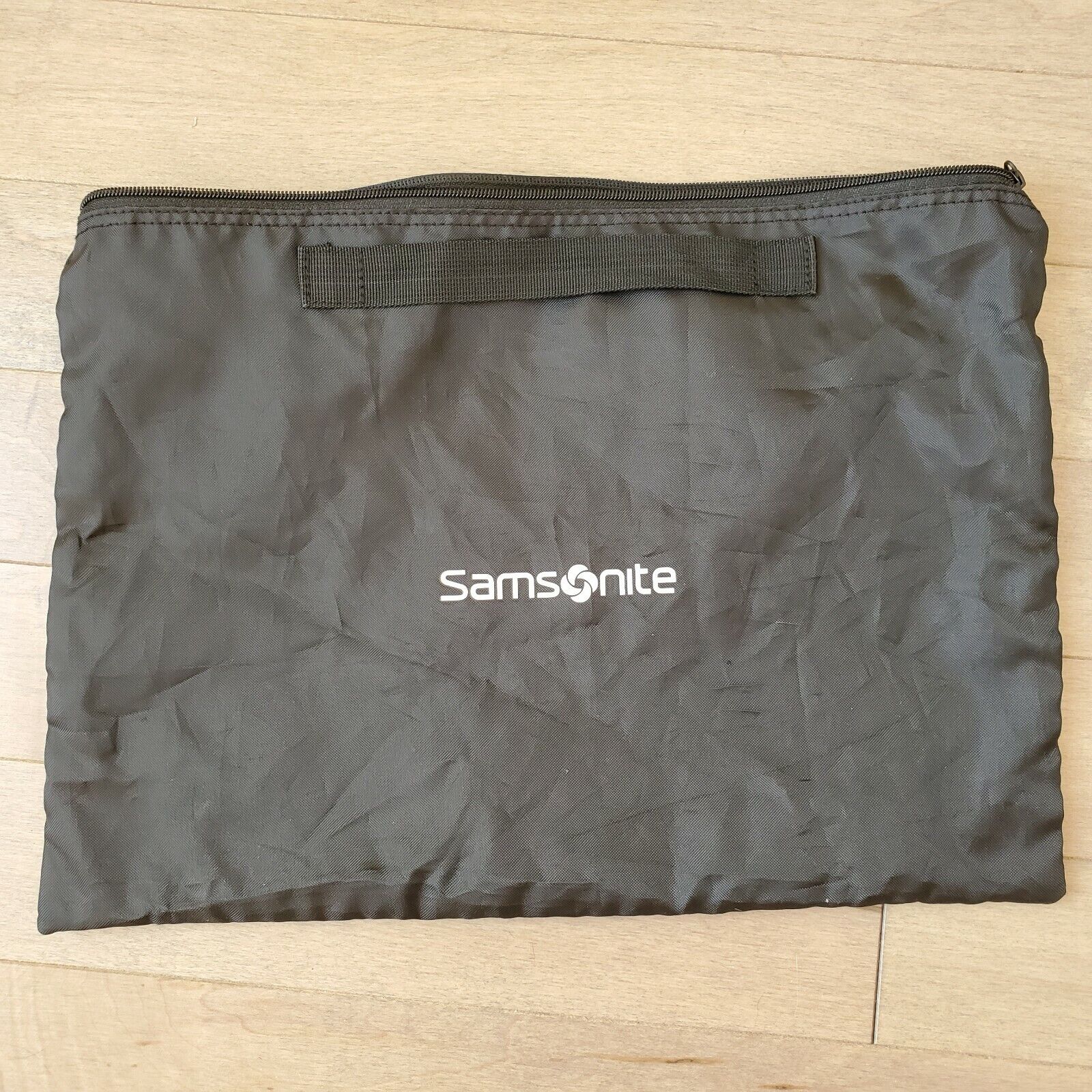 Small Black Samsonite Travel Accessory Bag Pouch With Handles 16" Dead Packing