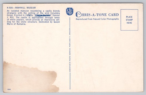Maryhill Museum Postcard - Picture 2 of 2