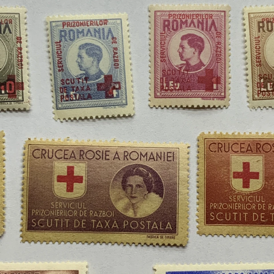 RARE LOT OF ROMANIA RED CROSS MNH MH STAMPS ALL DIFFERENT - Image 3 of 4