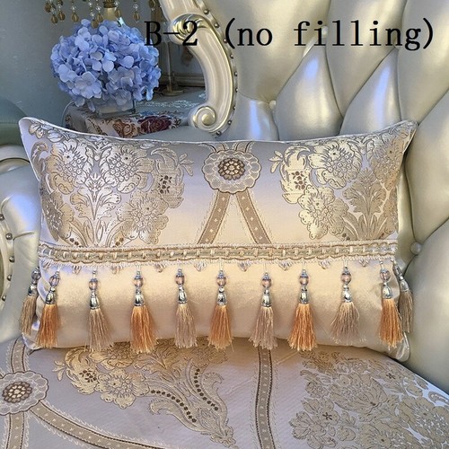 1 Cushion Cover Floral Tassel Pillowcase Bedding Sofa Decor Tassel Style 40X60cm - Picture 13 of 21