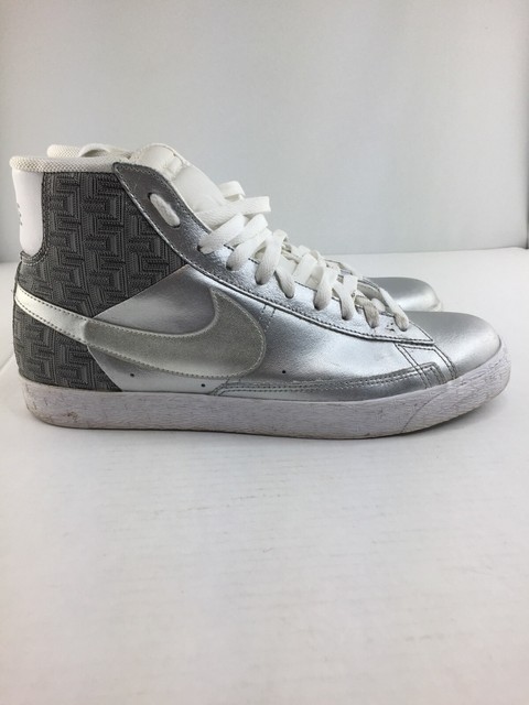 nike blazer high mens silver